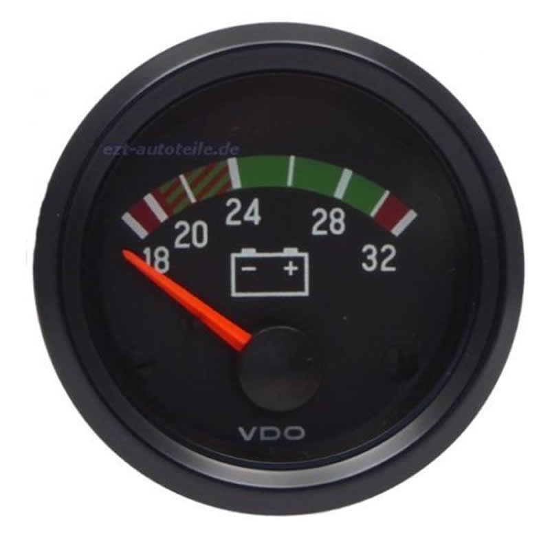 VDO Cockpit Vision Voltmeter 18-32V 52mm 24V